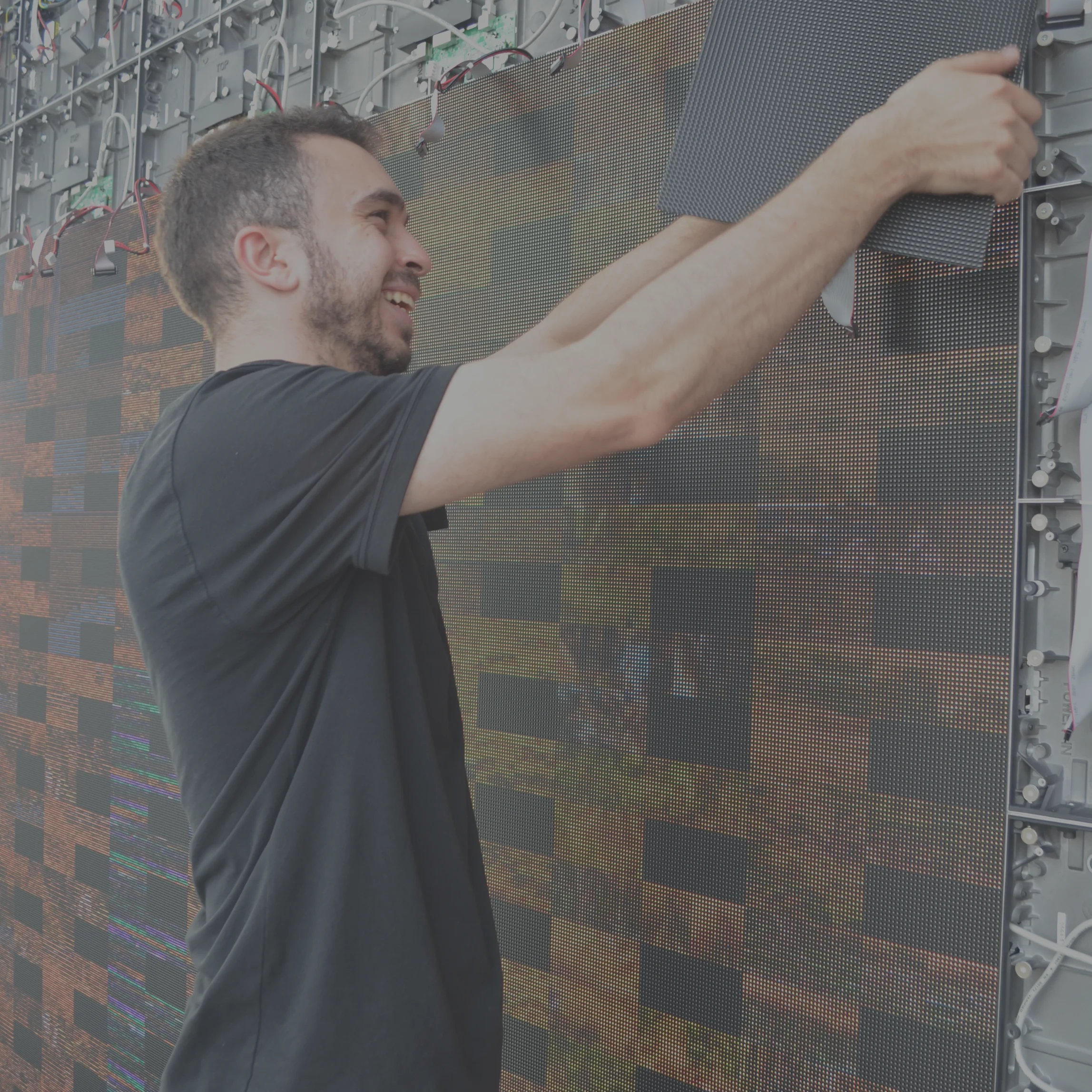 Installation LED-Wand durch Videowall Team